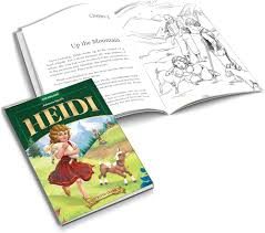 Heidi- Illustrated Abridged Classics for Children with Practice Questions by Johanna Spyri